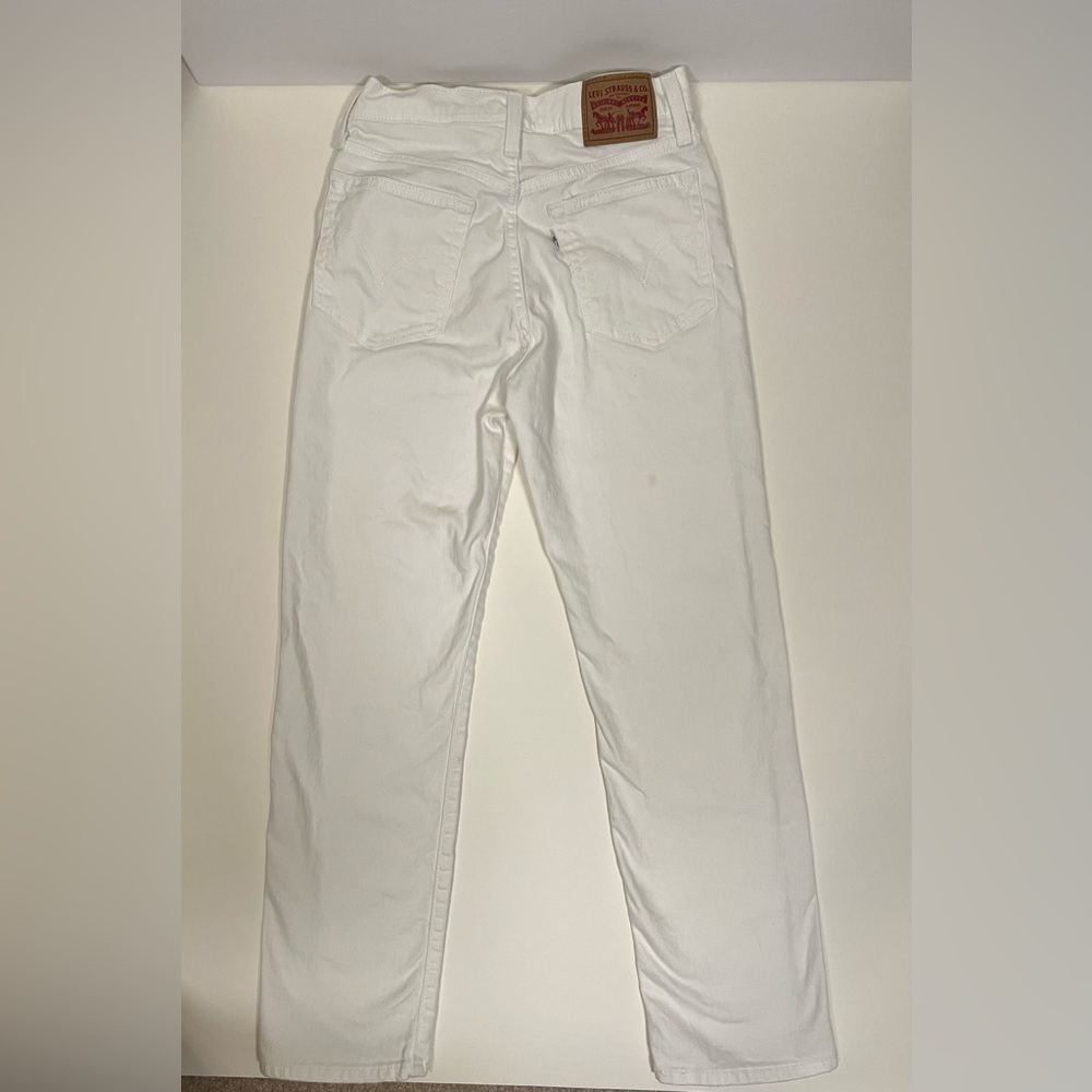 Levi’s White Jeans Denim - High Rise Straight Wedgie - Picture 6 of 10